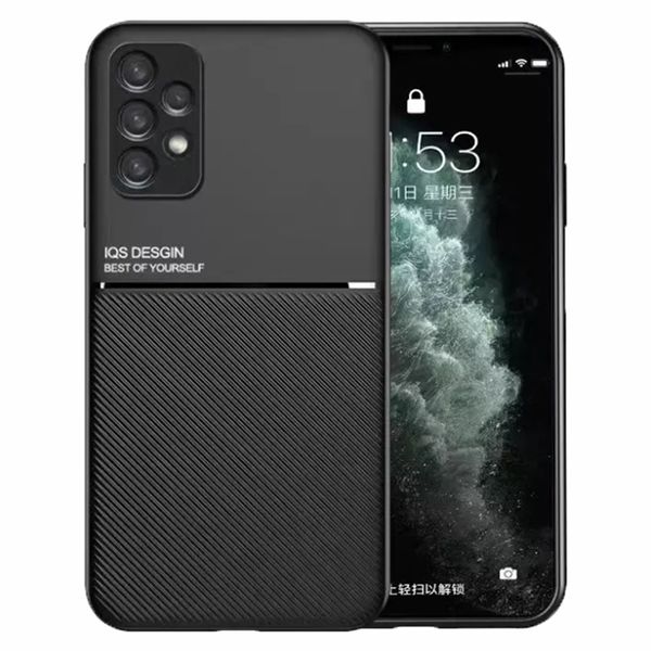 Cajas magnéticas del teléfono celular del diseñador del montaje del coche para Iphone 15 Pro Max 14 Plus 13 12 11 ProMax XsMax Xr Xs X Funda de cuero de lujo para teléfono de moda Contraportada