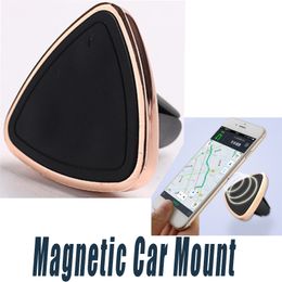 Magnetische auto Mount Universal Air Vent Car Phone Holder voor iPhone 6 6s one Step Mounting versterkte magneet met detailhandel