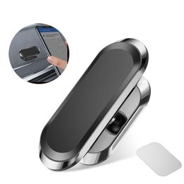 Magnetische Auto Telefoon Houder 360 Graden Draaibare Mini Strip Vorm Stand Voor Huawei Metalen Sterke Magneet GPS Auto Mount voor iPhone 11