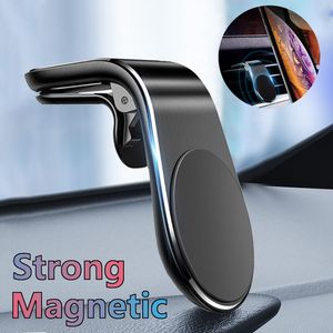 Magnetic Car Phone Holder Air Vent Magnet Mount GPS Smartphone Phone Holder in Car for iPhone13 Huawei Samsung L-Type Universal
