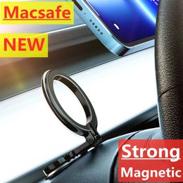 Magnetische Auto Telefoon Houder Dashboard Auto Mount Stand Voor iPhone Samsung Xiaomi macsafe Case Vouwmagneet GPS Mobiele Auto Beugel