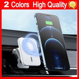 Chargeurs magnétiques sans fil pour voiture Qi Phone Charger Wireless Air Vent for iphone 12,13, Mini Pro Magnet Wireless Car-Charger Car-Charger Charging Quick Charge Charger 15W