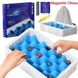 Magnetic Chess Game Party suministra diversión Table Top Top Magnet Desarrollo intelectual juegos de mesa portátiles para la reunión familiar 231221
