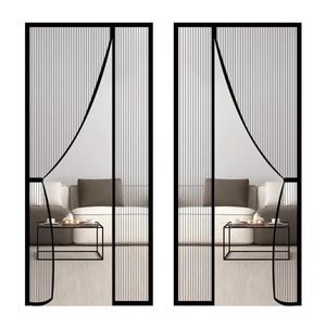 Écran de porte magnétique Taille personnalisée Mosquito Net rideau de rideau de mouche Automatique Ferme de fermeture invisible pour la cuisine salon intérieur 240424