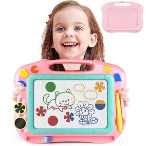 Planche à dessin magnétique pour enfants, grand Doodle avec perles magnétiques et stylo, jouets éducatifs Montessori, cadeau 231228
