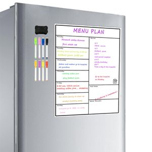 Magnétique effaçable à sec hebdomadaire planificateur tableau réfrigérateur hebdomadaire tableau blanc calendrier technologie résistante famille bureau à domicile réfrigérateur 2269M