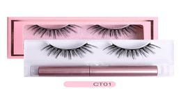 Cils magnétiques 5 aimant faux cils looks naturels las avec kit eyeliner pas de colle besoin de cils maquille5722968