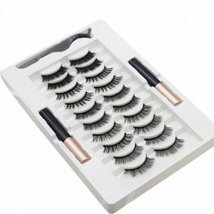 Kit de yeux magnétiques Lg technologie magnétique durable yeux naturels réutilisables accrocheurs faux yeux outil de maquillage v1hA #