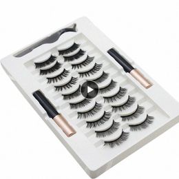 Kit de yeux magnétiques avec eye-liner naturel épais Lg Eye Les Extensi réutilisable faux yeux outil de maquillage TSLM1 Y5sO #