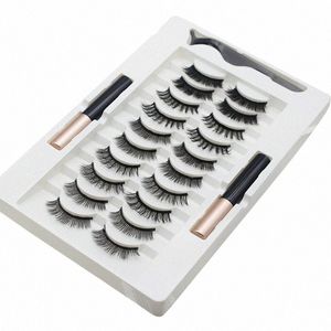 Kit de Eyeles magnéticos con delineador de ojos Natural grueso Lg Eye Les Extensi reutilizable Eyeles falsos herramienta de maquillaje TSLM1 d8VO #