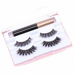 Eyeliner magnétique 5 aimants de marque privée Eyel trois paires outil de maquillage en vrac personnalisé Eyeles Assistant boîte de haute qualité P45D #