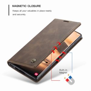 Magnetische flip case voor Samsung Galaxy S24 Ultra Cover luxe lederen portemonnee huidvriendelijke telefooncase S24 Ultra S24ULTRA