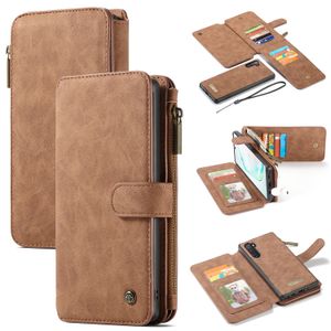 Fundas de teléfono con billetera con cremallera magnética Funda de cuero de lujo al por mayor para samsung galaxy Note10 Pro s10 s10e 5g note20 s20 ultra Cover