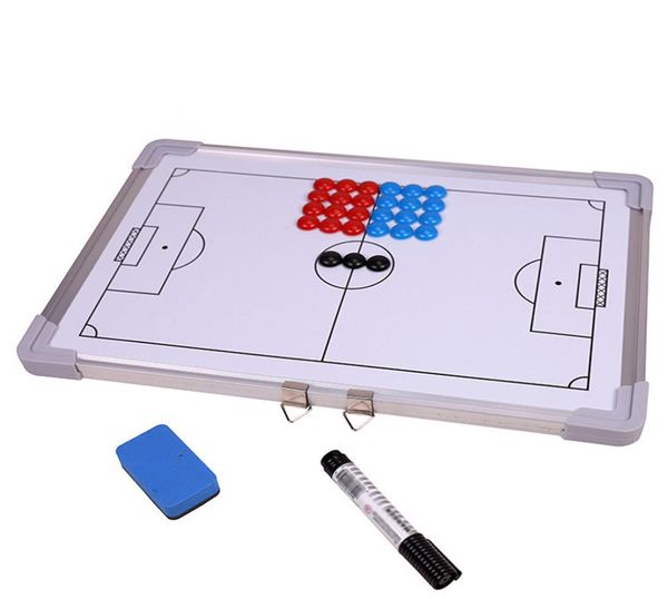 Magnétique Football Tactical Board Training Training Plate de suspension Assiette à double coins en caoutchouc Tactiques de football Boards d'entraîneur4926616