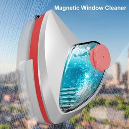 Limpiador de ventanas de vidrio magnético, cepillo de limpieza automático de descarga de agua de doble cara, herramientas de limpieza para el hogar 240116