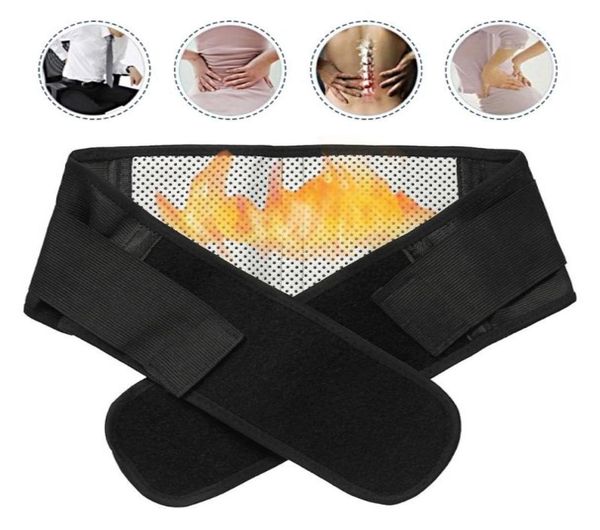 Cinturón de soporte de la cintura de calor magnético Cinturón lumbar Lumbar Beusing Doble Ajuste Dolor Alivio Cinturón lumbar para hombres Mujeres5547236