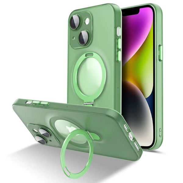 Support magnétique pour iPhone 11, 13, 12, 14Pro Max, compatible avec Magsafe, chargement sans fil, coque transparente avec film de lentille en verre