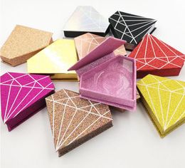 Magnetische wimpers doos 3D nertsen wimpers dozen nep valse wimpers verpakking case lege diamantvorm wimperbak cosmetische hulpmiddelen SN4442