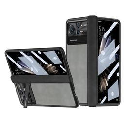Etuis magnétiques en cuir pour Xiaomi Mix Fold 2 Case Armor Folding Lens Hinge Protective Film Cover