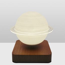 Lámpara flotante levitante magnética de Saturno, Saturno flotante con impresión 3D, lámpara de mesa LED, control táctil de luz nocturna, regalos de cumpleaños