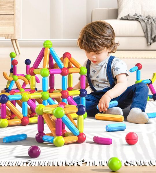 Blocs de construction de tige de bâton magnétique magnétique, ensemble de blocs de construction, jouets éducatifs Montessori pour enfants, cadeau