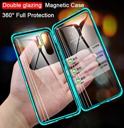Magnetische Metalen Dubbelzijdig Glas Telefoonhoesje Voor Huawei Honor Mate 30 20 P40 P30 P20 Pro Lite 8X 9X Y9 Prime P Smart Z 2020 Cover3512116