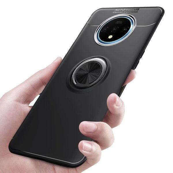 Béquille magnétique en métal étui souple pour oneplus 7t 7t pro 7 pro 6t 6 oppo a9 reno 2 realme 5 pro