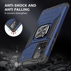 Magnétique Métal Anneau Titulaire Armure Antichoc Téléphone étuis pour samsung Galaxy A52 A72 A32 A42 A22 A82 A12 A02 A02S Couverture Arrière