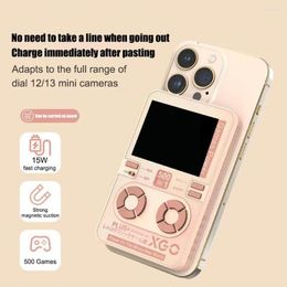 Magnetische Mini Video Games Console Retro Handheld 1 Draadloze LCD In Player Opladen Game Kids Kleur 500 A2W8