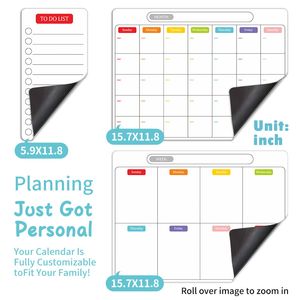 Magnetic Maandelijkse wekelijkse planner Kalender Leerspeeltjes Kinderen Zelfdiscipline Whiteboard Chart Koelkast Dagelijkse planningsgeschenken