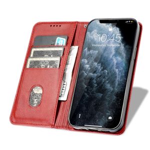 Étuis de téléphone magnétiques pour Iphone 15 14 13 12 11 Mini Plus Max X XR XS 8 7, étui portefeuille en cuir PU TPU avec fentes pour cartes