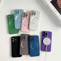 Magnetische telefoonhoesjes houder standaard draadloos opladen voor iPhone 14 Pro Max plus iPhone14 13 12 11 schokvrije cameralens beschermende TPU zachte achteromslag