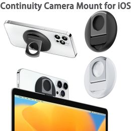 Porte-téléphonie magnétique pour Mac Notebook pour Magsafe iPhone 14/13/12 Continuity Camera Mount Stand Stand Ring Cell Phone Support