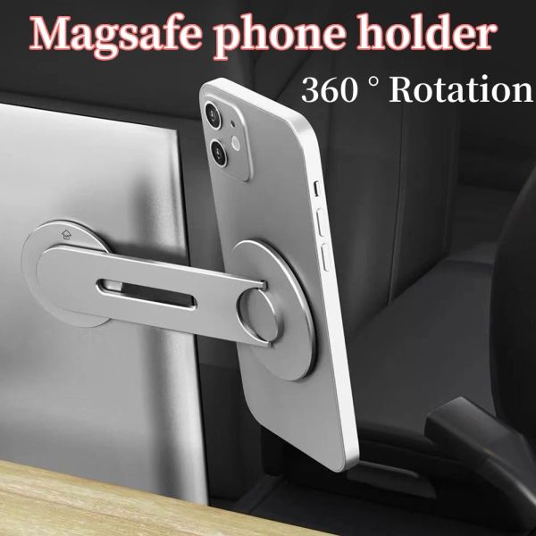 Porte-téléphonie magnétique pour Magsafe iPhone 13 14 Pro Max Stand Stand Carte Téléphone Solder Continuity Flip Monitor Affichage Side Support