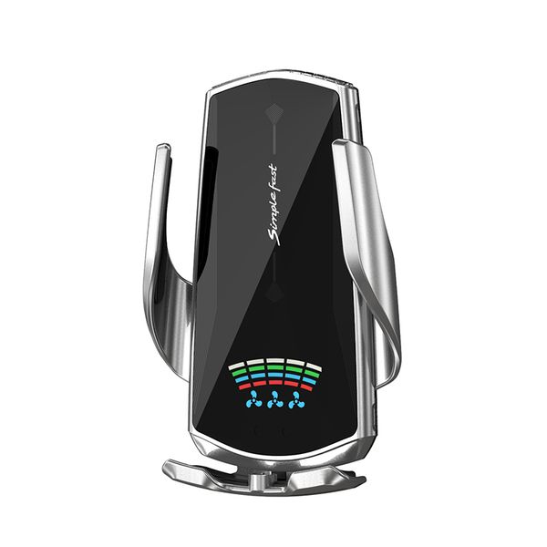 Bouche magnétique Clip de support automatique Intelligent Induction Car Cerceau de charge sans fil 15W Fast Wireless-Chargeur avec fonction de purification de l'air