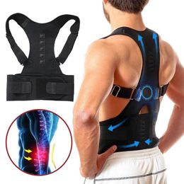 Magnetische houding corrector ondersteuning terug schouders brace riem verstelbare backas brace lumbale schouderbanden voor mannen vrouwen