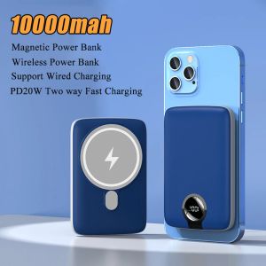 Banque d'alimentation magnétique 10000mah 22.5W PD20W, charge rapide, sans fil, pour iPhone 14 13 12, Mini Powerbank pour Xiaomi Samsung