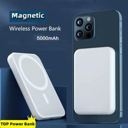 Magnetische power bank telefoon elektriciteitsbron 4000 mAh draadloze oplader voor iPhone 13 Pro Max Mini Mobiele telefoon Externe batterij PowerBank benodigdheden