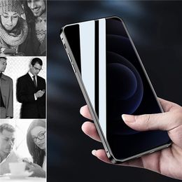 Estuches magnéticos de vidrio de privacidad para iPhone 13 14 Pro Max Anti-Spy 360ﾰ Estuche protector para teléfono Cubierta transparente