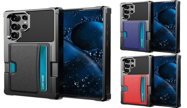 Porte-cartes en cuir PU magnétique Cas de portefeuille pour Samsung Galaxy S22 Ultra S23 Note 20 S21 FE S20 plus S10 Hard Back Conque C3811639