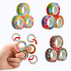 Magnetic Rings AntiStress Fidget Toy Magic RingTool Bracelet Finger Spinner Kids Adult Decompression 220622