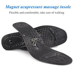 Semelles intérieures en Gel de Silicone magnétique thérapie de perte de poids amincissant les chaussures de soutien de la voûte plantaire coussinets thérapie Massage insertion de coussin d'acupression des pieds