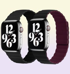 Bangle de silicone magnétique pour bande de montre 44 mm 40 mm série 7 6 5 4 SE Bracelet de remplacement pour Iwatch 3 2 42mm 38mm 2205182090482