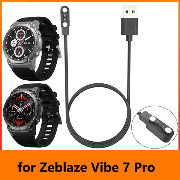 Chargeur magnétique Smartwatch 5V 1A Black Watch 60cm / 1m Câble de charge USB Watch Remplacement Charger pour Zeblaze Vibe 7/7 Pro