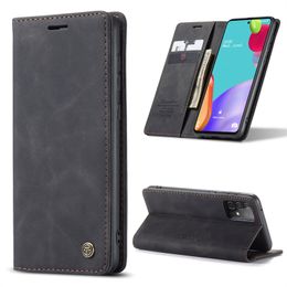 Soporte magnético de cuero para teléfono móvil, billetera con tapa, tarjetero, funda trasera para Samsung Galaxy A20E A70 S21 S20 Note20 B213