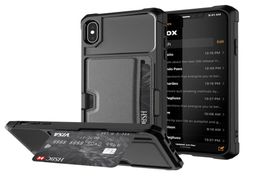 Étui de téléphone magnétique pour iPhone 12 11 Pro X XS Max XR 8 7 6S Plus COUVERTURE COUVERTURE DU COPE DE VOITURE AVEC LES SOSTES DE CARDE CARDE1596411