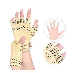 Magnetische therapie Vingerloze handschoenen Artritis Pain Relief Heal Gewrichten Bretels ondersteunt gezondheidszorggereedschap sportvoet