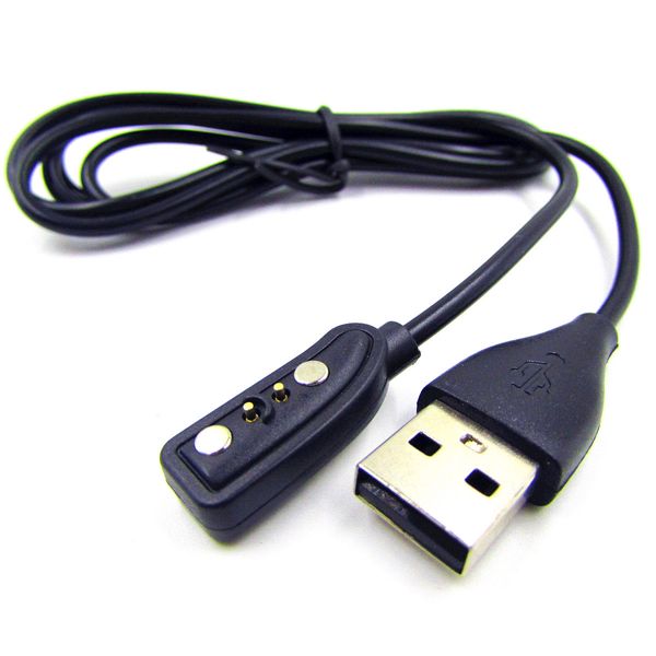 Cable de carga USB magnético para reloj inteligente Pebble, cable cargador, reloj de pulsera, 100 CM, negro, 20 unids/lote