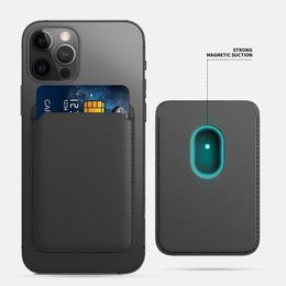 Magnetische portemonnee-hoes Geschikt voor iPhone 15 14 Pro 15pro MagSafe lederen PU-telefoon magnetische kaarthoes