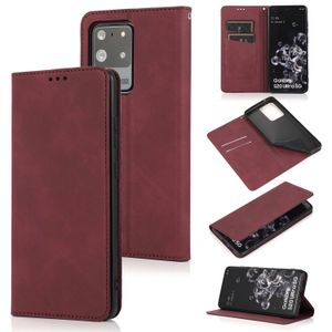 Étuis de téléphone de portefeuille pour Samsung Galaxy S21 S20 Note20 Ultra Note10 Plus Ultra-Thin Color Pu Leather Magnetic Flip Flip Kickstand Cover With Card Slots
